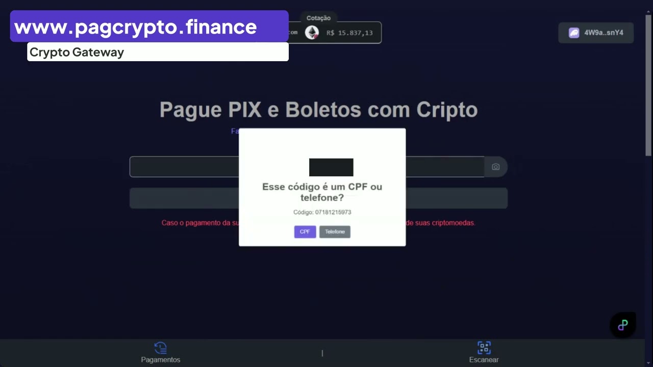 PagCrypto em A&ccedil;&atilde;o: Veja como Funciona o Gateway de Pagamentos em Criptomoedas para PIX e Boletos