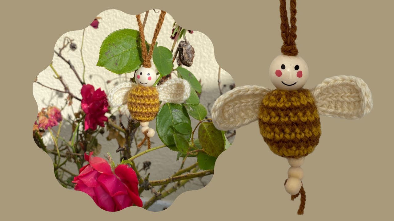 Créez de magnifiques abeilles au crochet avec des perles en bois tuto rapide 🐝🌸🌻🥰