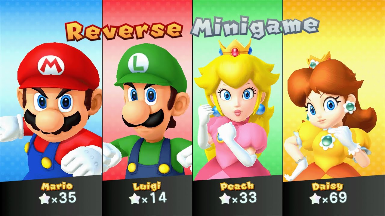 Mario Party 10 - Mario vs Luigi vs Peach vs Daisy - Whimsical Waters