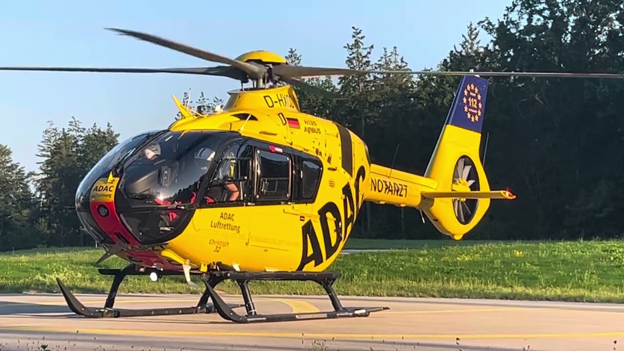 Christoph 32 am Start Klinikum Harlaching #helikopter #start 