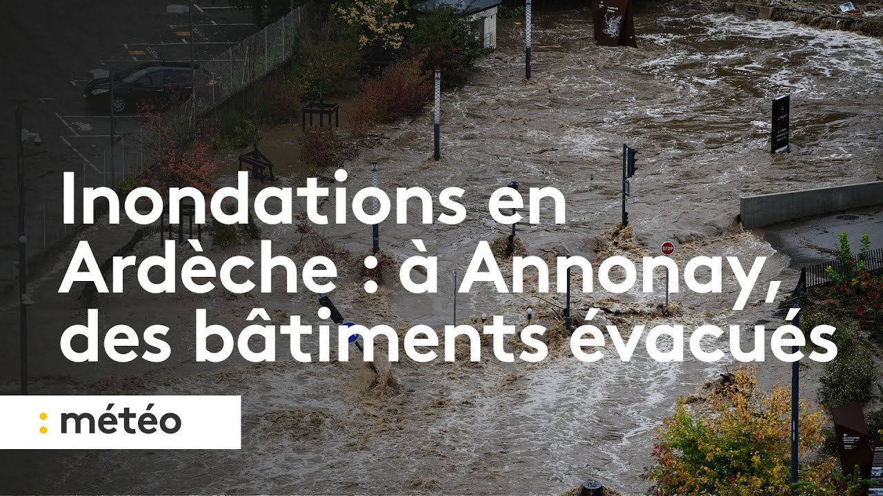 Inondations en Ardèche : à Annonay, des bâtiments évacués