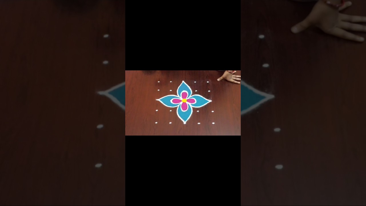 5&times;5dots easy rangoli|daily muggulu|thipkyanchi,festival rangoli|#shorts#Rang kaa Rangoli
