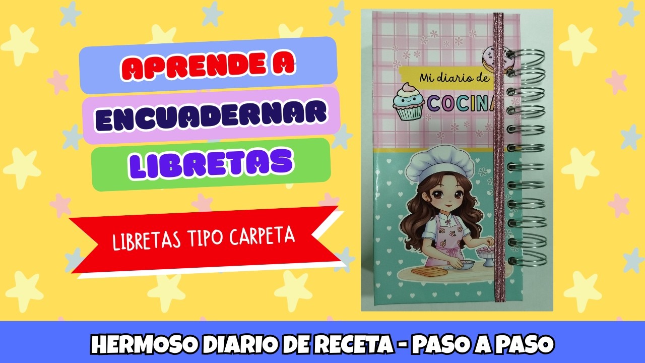 📒 CÓMO HACER RECETARIO TIPO CARPETA desde cero | ENCUADERNACIÓN ✅ (Paso a paso fácil) ✨
