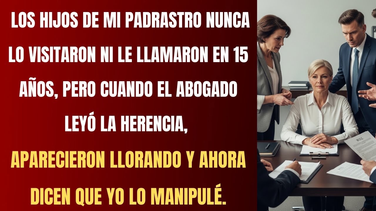 “Cuidé a mi padrastro 15 años; me dejó todo al morir y ahora sus hijos me demandan.”
