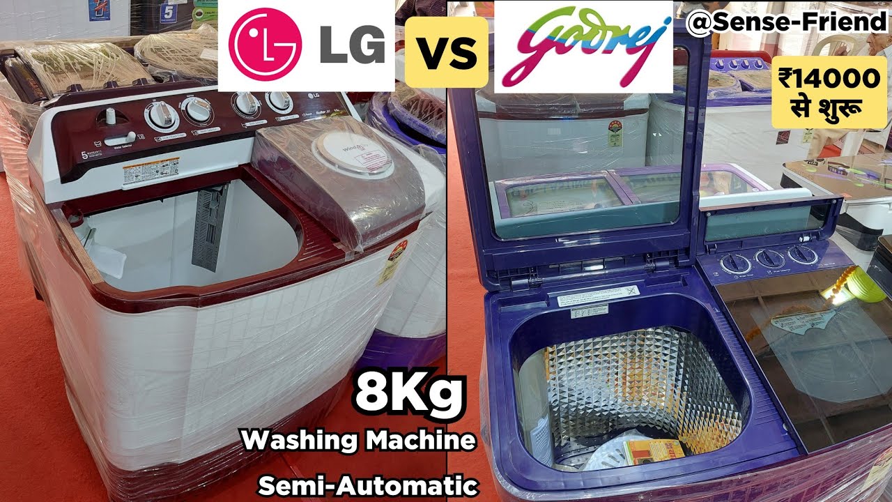 Washing Machine (Semi-Automatic) LG Roller Jet vs Godrej Edge Ultra 8 Kg Review