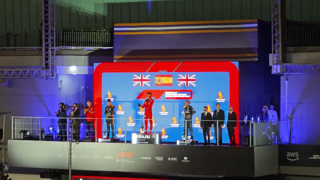 F1 Singapore 2023 Trophy Presentation