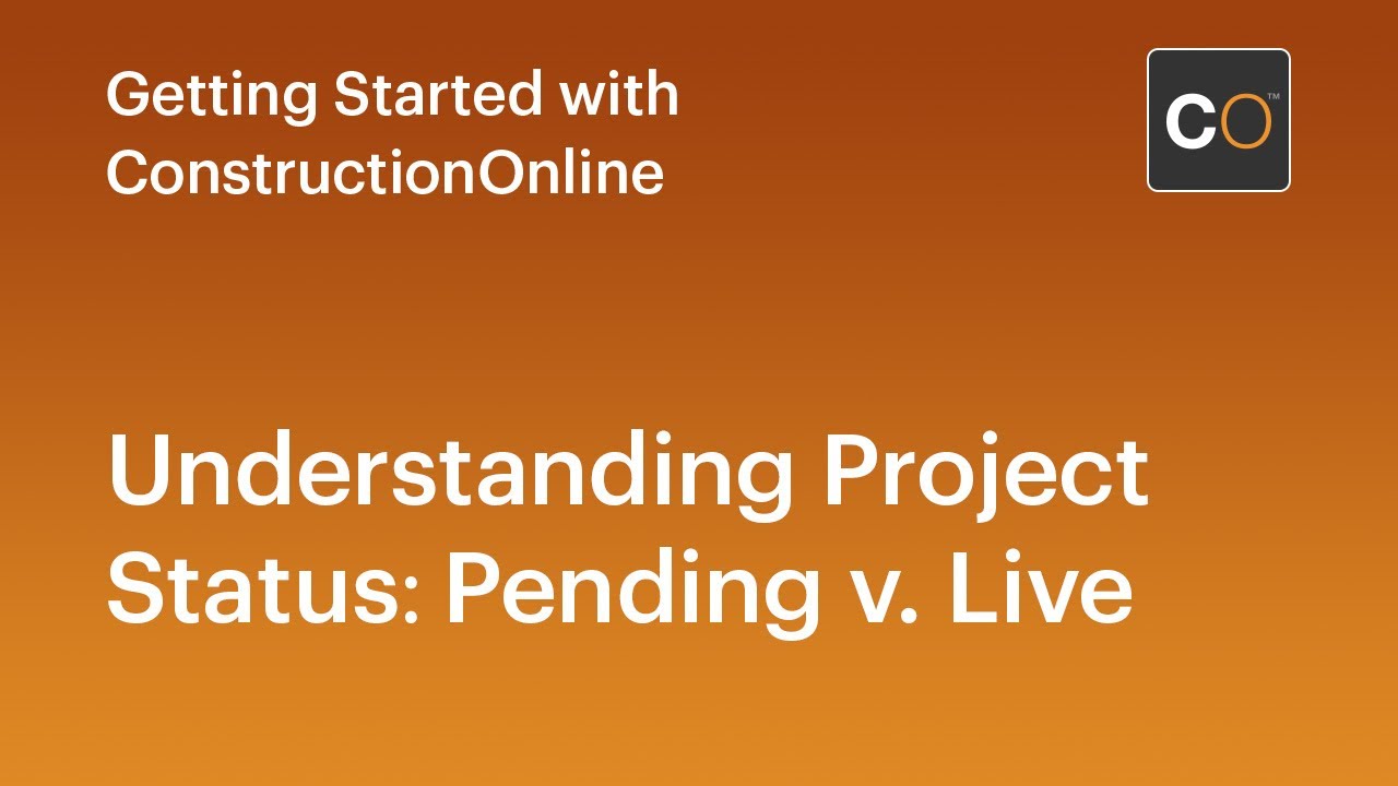 Understanding Project Status | Pending Projects v. Live Projects