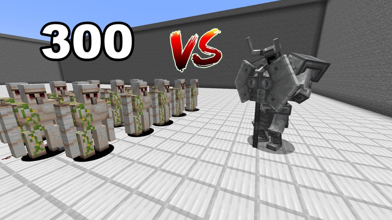 Ferrous Wroughtnaut Vs 1000 Iron Golems |Minecraft|