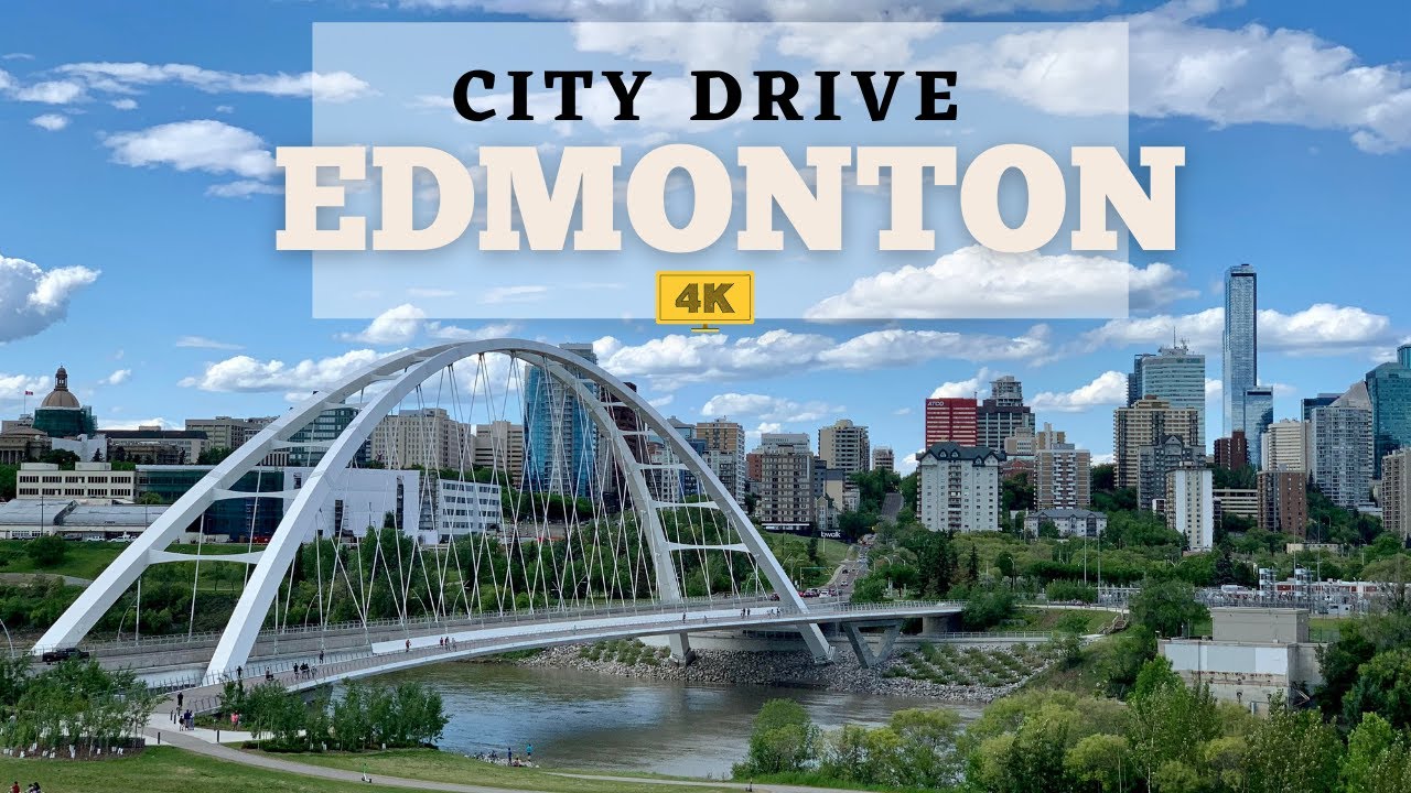 How is summer traffic in Edmonton | City drive in 4K | Summer 2021 | Rainbow Bridge