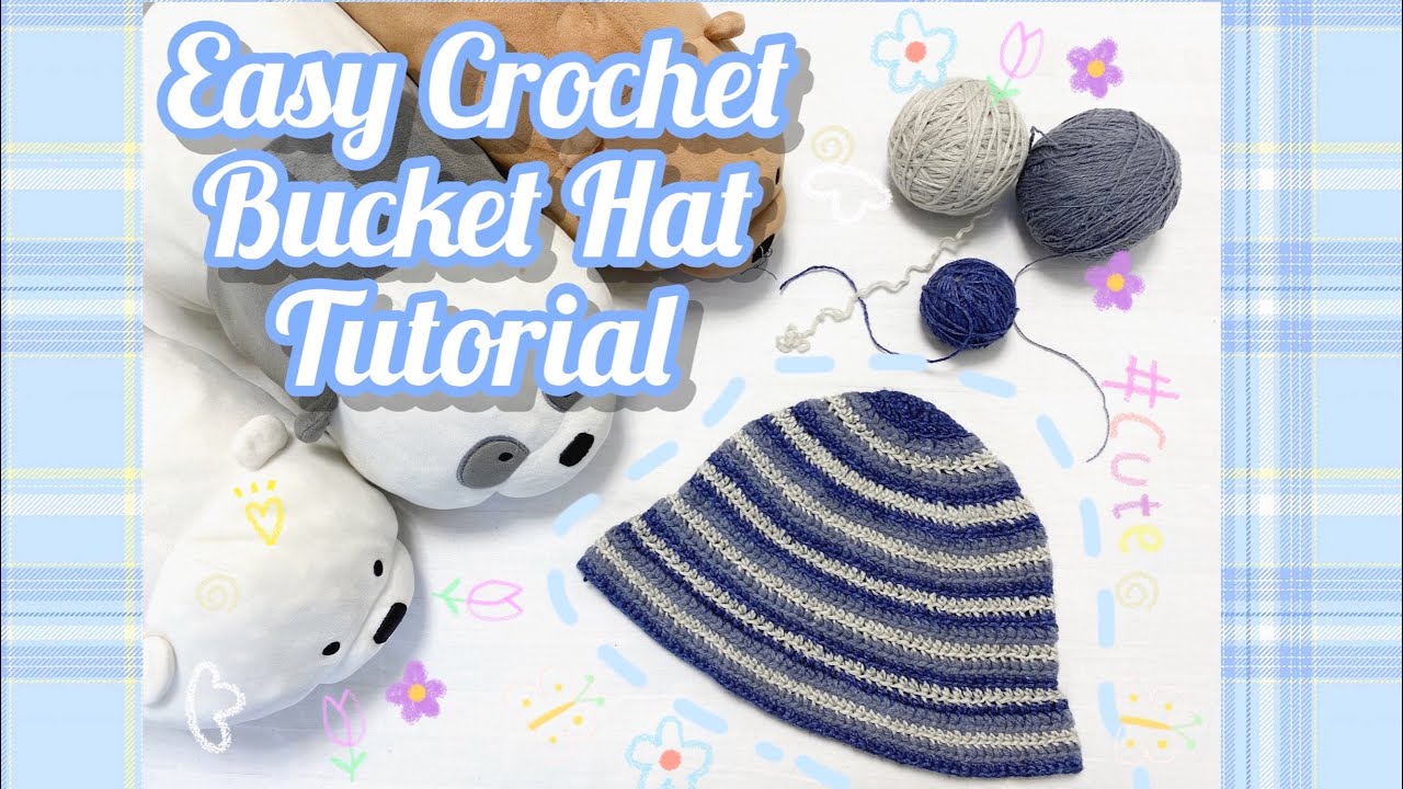 Дэгээ зүүгээр анхан шатны малгай нэхэх хичээль #2 🧶 Easy crochet Bucket Hat tutorial