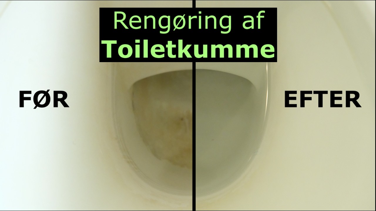 Rengøring af toiletkumme gul toiletbørste