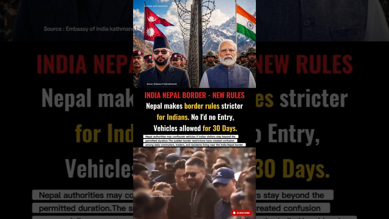 Nepal did border rules stricter for Indians.Vehicles allowed for 30 Days #nepal#india#balenshah#modi