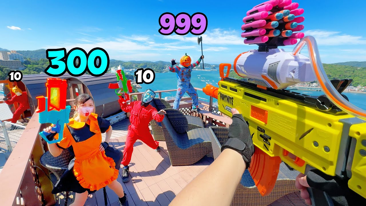 Nerf War | Amusement Park Battle 131 (шутер от первого лица Nerf)