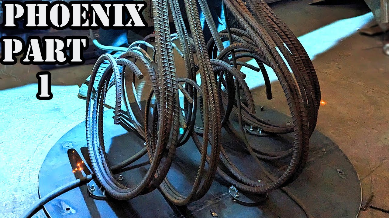 8ft METAL PHOENIX rises from the scrap, part 1
