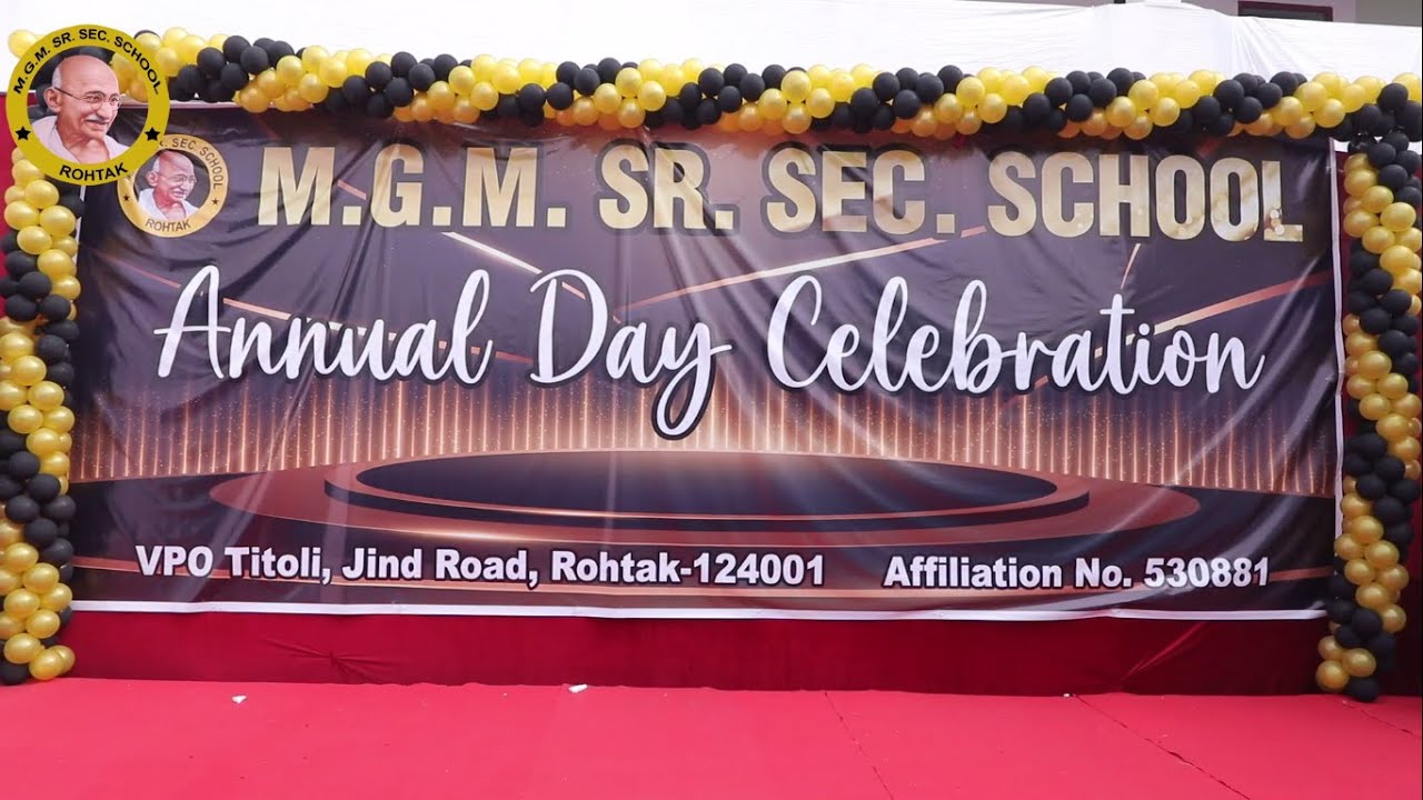 ANNUAL DAY CELEBRATION | 26-12-2023 | M.G.M. Sr. Sec. School, Jind Road, Rohtak