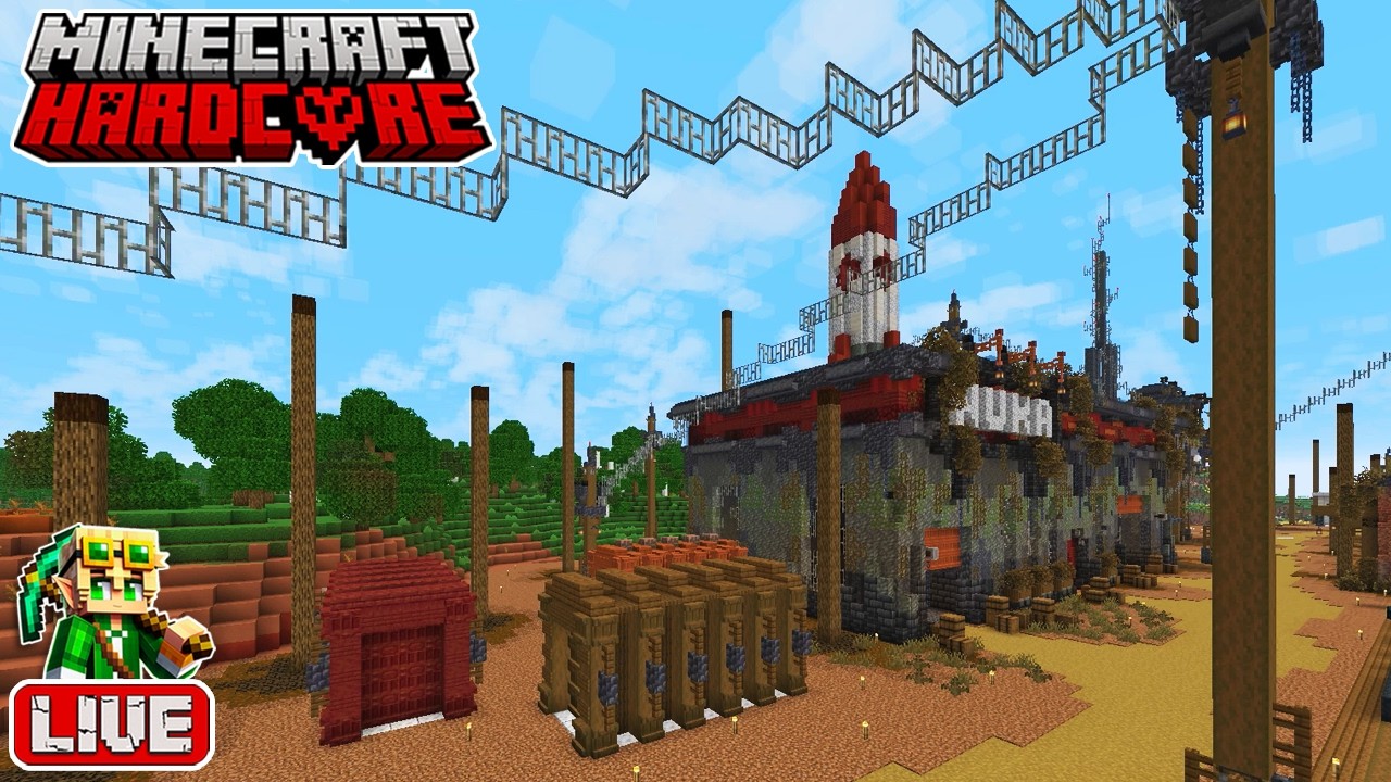 🔴 LIVE 🔴 A Fallout-Inspired Water Tower in my 54,200 Day Hardcore Minecraft World