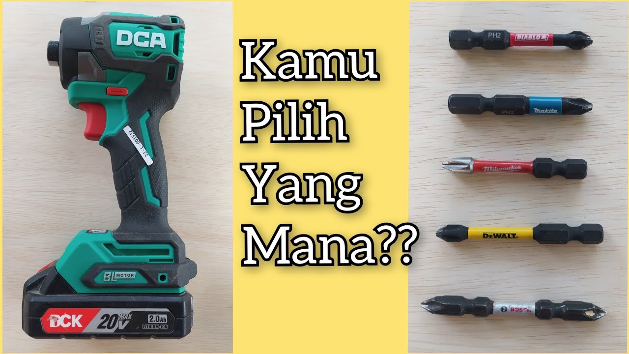 cobain mata obeng impact driver makita dewalt Milwaukee Diablo Bosch pake impact driver dca adpl 208