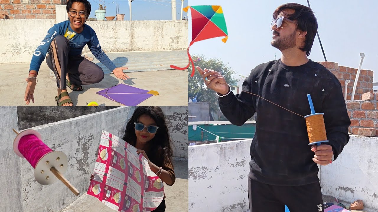Happy Makar Sankranti🪁🪁| पतंग उड़ाने में मजा आगया