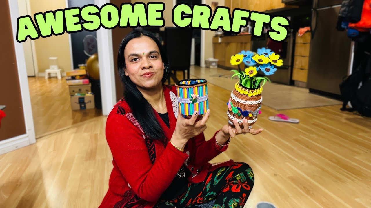 Made Awesome Crafts Using Waste Material