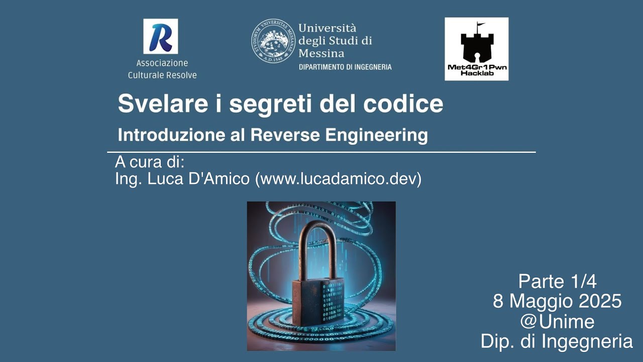 Introduzione al Reverse Engineering @ Unime PARTE 1/4