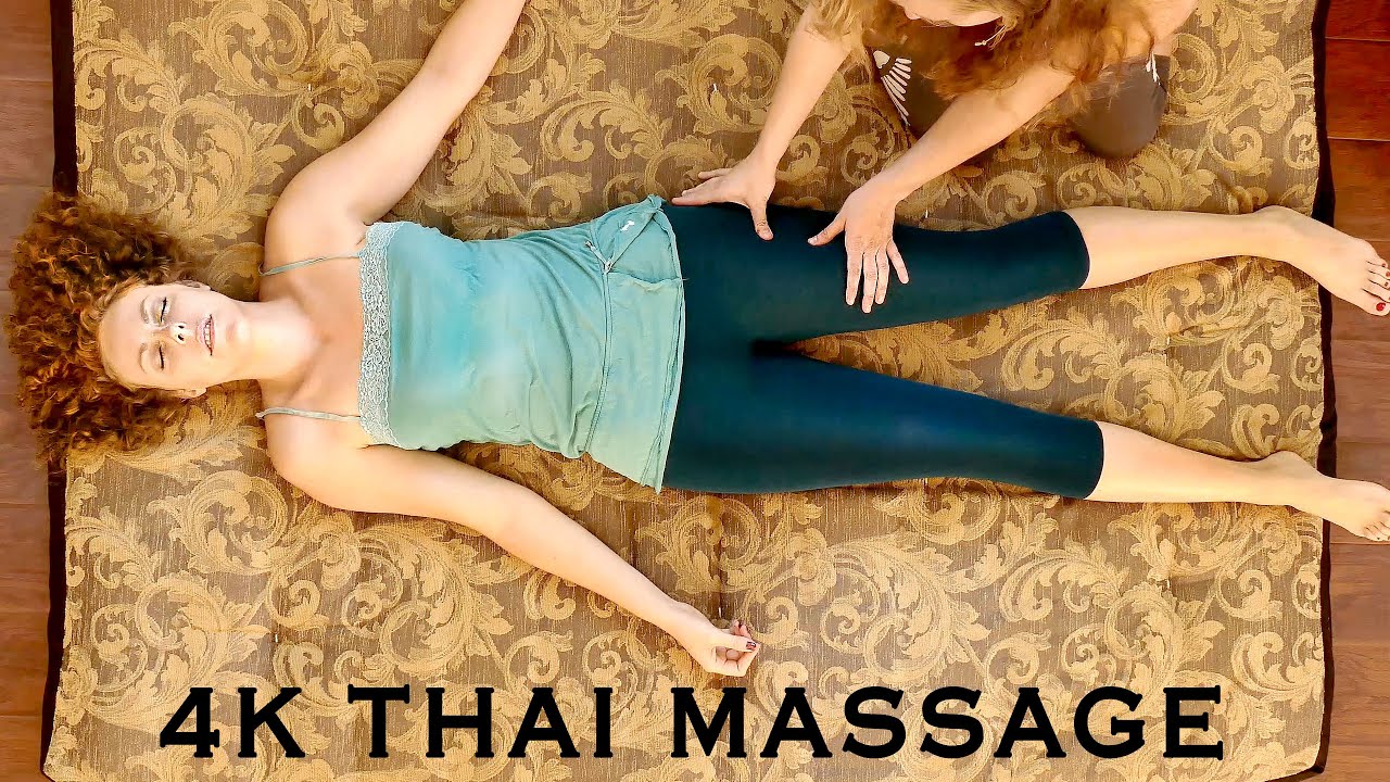 4K Massage Therapy: Relaxing Full Body Thai Massage Part 2: Legs | ASMR Soft Spoken with Music