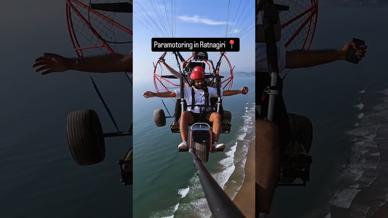 Must-Do in Ratnagiri! 🪂 Paramotoring at Malgund Beach | Book Your Sky Ride Now #ganpatipule #travel