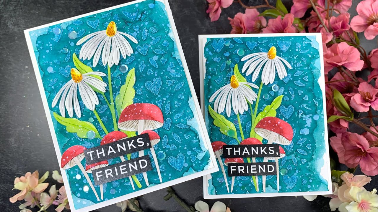 SSS Charming Daisy Cards | Watercolor with Pawsitively Saturated Inks