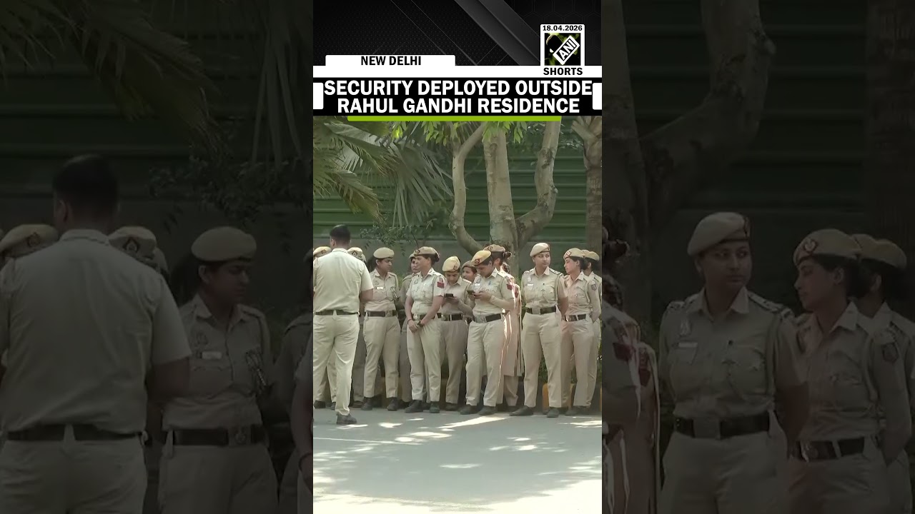 Security deployed outside Lok Sabha LoP Rahul Gandhi residence in Delhi