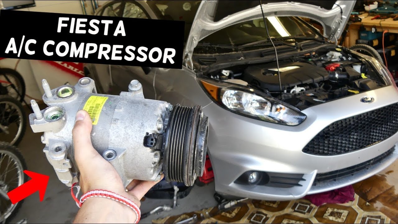 FORD FIESTA AC COMPRESSOR REPLACEMENT REMOVAL AIR CONDITIONER