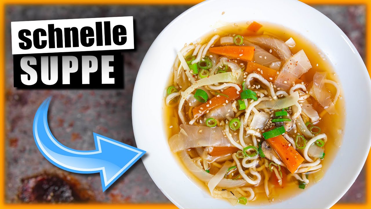 Wie du die schnellste Asia Suppe UNTER 20 MIN‼️ kochst! (einfach & lecker)