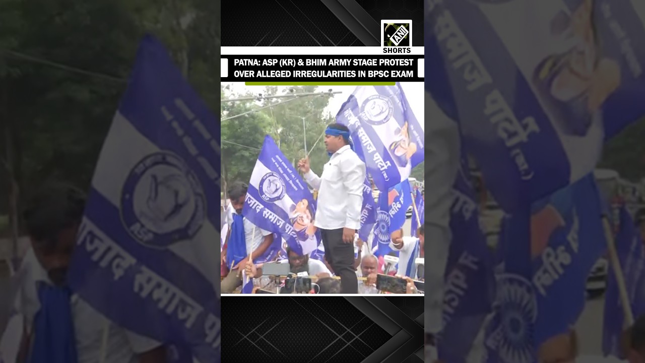 Azad Samaj Party (Kanshiram) & Bhim Army stage protest over alleged irregularities in BPSC exam