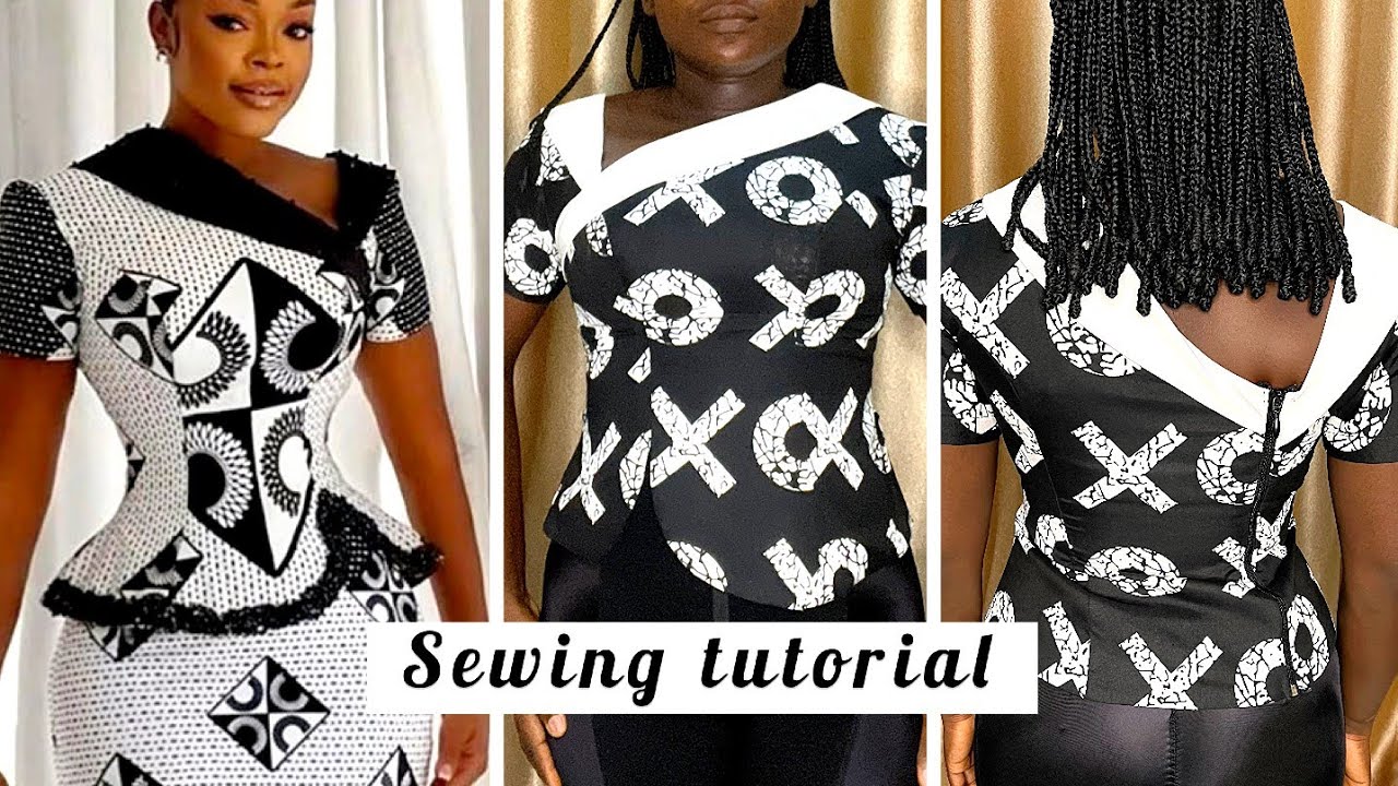 How to Sew a Princess dart Bustier with Asymmetric neckline and a Stylish Collar