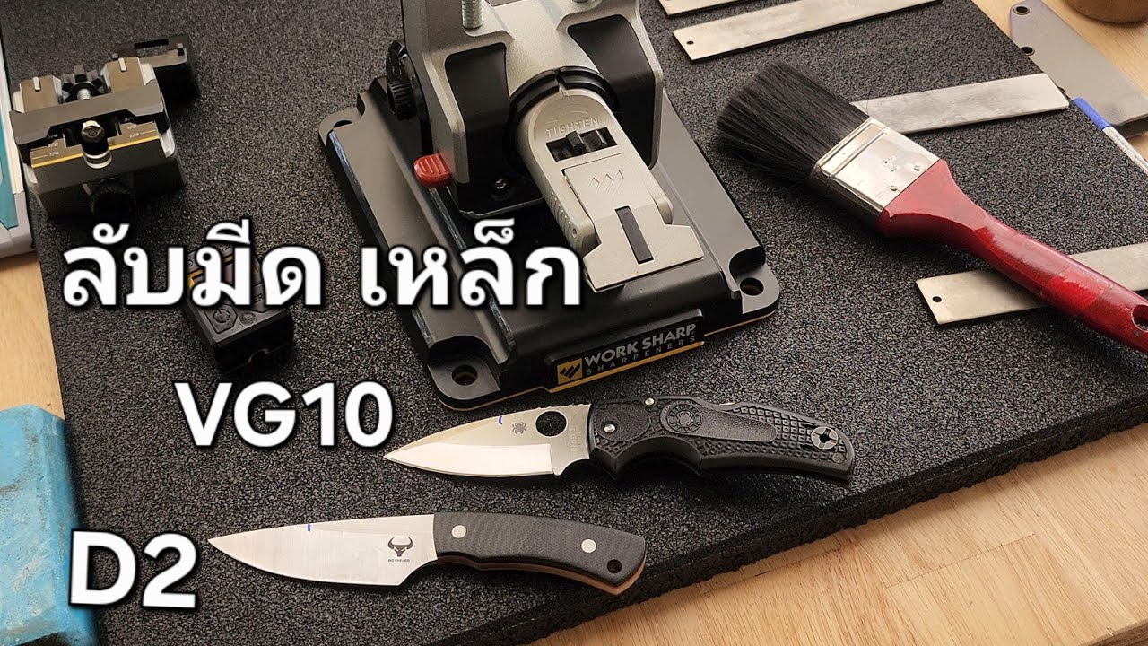 ลับมีด D2 VS VG10! | Work Sharp Professional Precision Adjust เอาอยู่ไหม? ทดสอบความคม