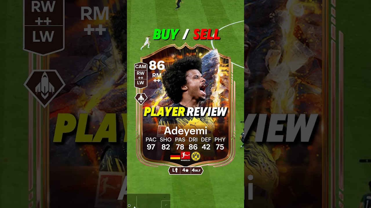 🇩🇪 86 Adeyemi Review in FC26 - Pace monster 💨 #fc26 #cornerstones #adeyemi #review #eafc26 #fut