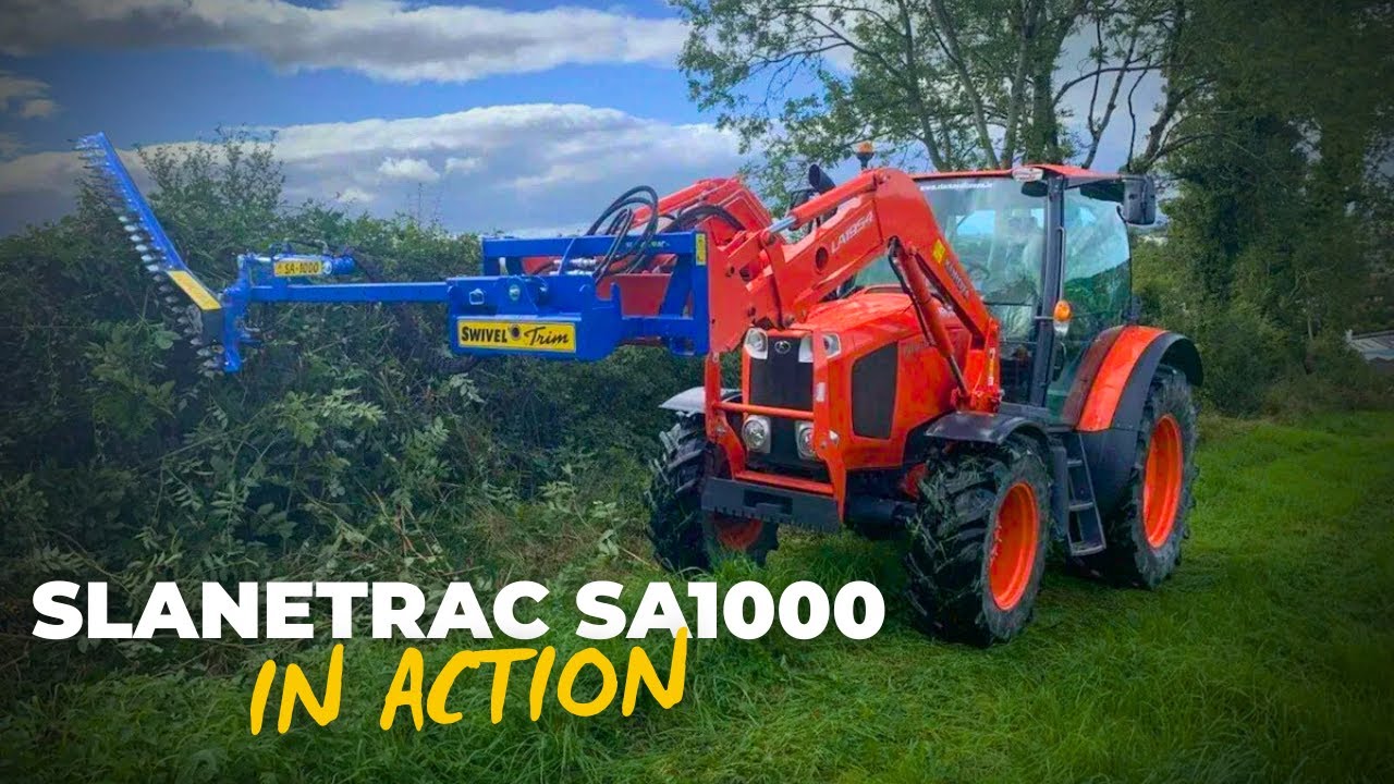 Slanetrac SA1000 Finger Bar Hedge Trimmer In Action