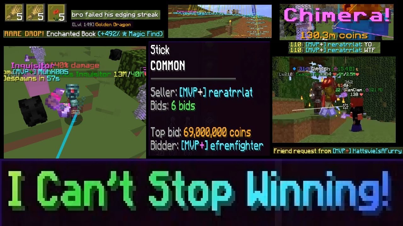 24 HOURS OF DIANA +2BIL (Hypixel Skyblock moments #6)