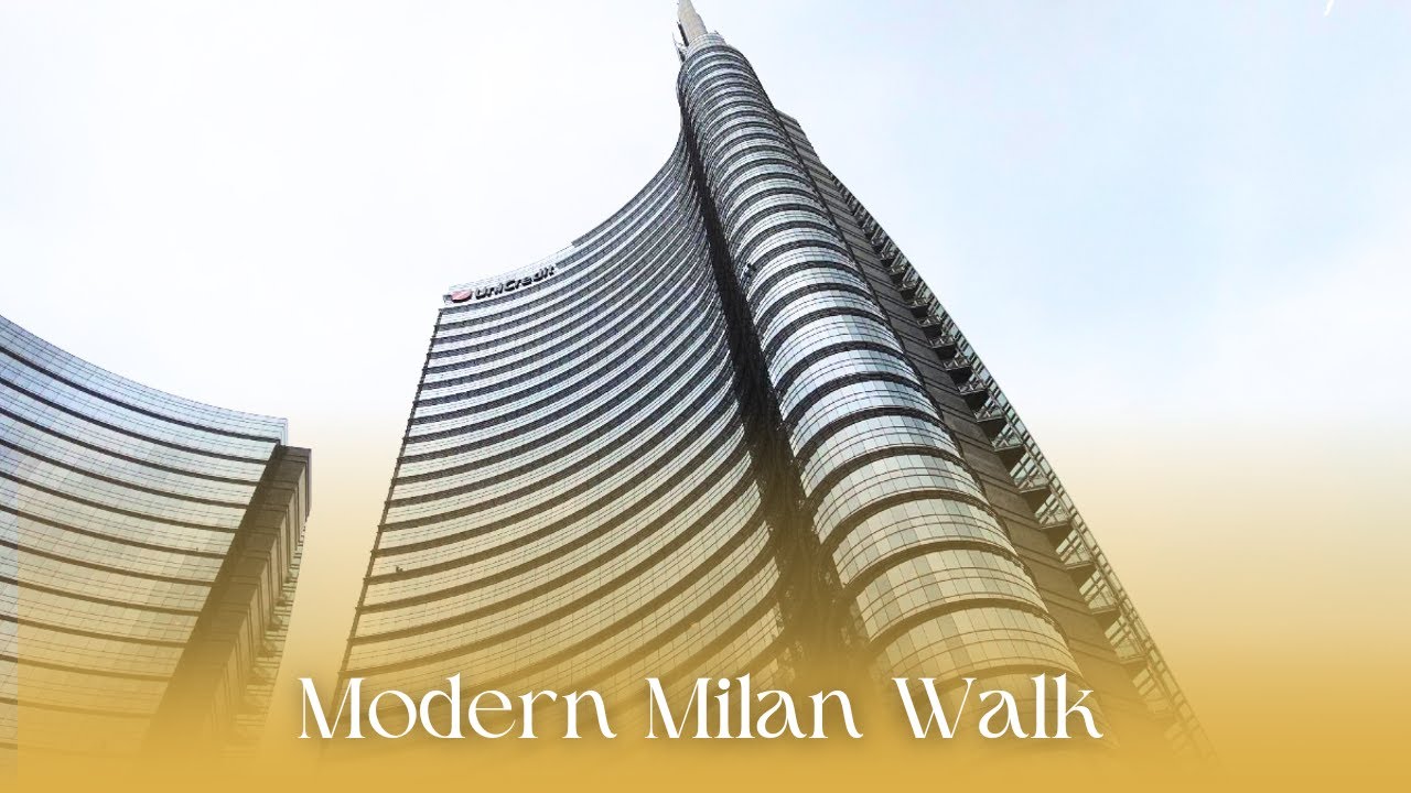 Rainy Walk Through Modern Milan 🌧 | Porta Garibaldi to Piazza Gae Aulenti Tour 4K