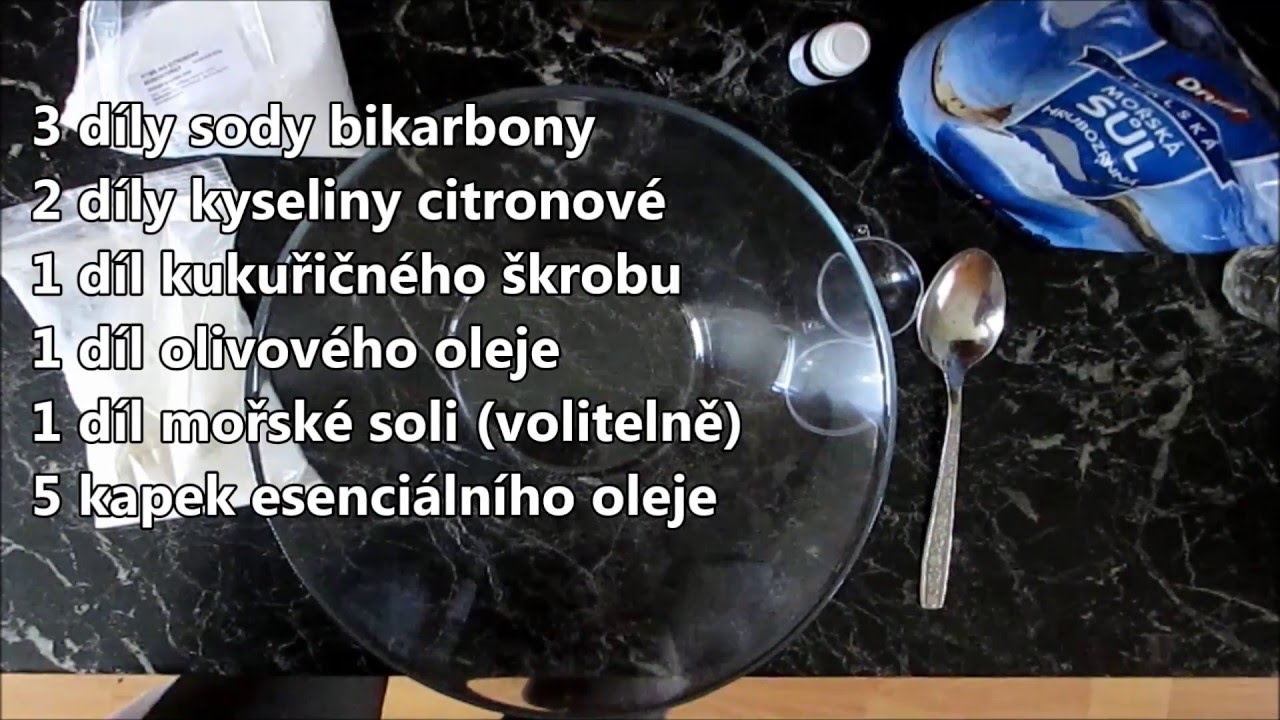Z&aacute;kladn&iacute; směs na &scaron;umiv&eacute; bomby do koupele (video n&aacute;vod)