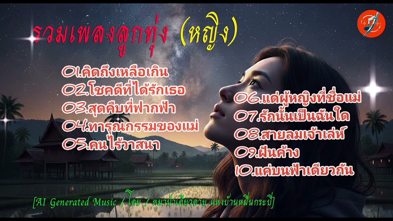 รวมเพลงลูกทุ่ง (หญิง) | AI Generated Music | โดย : หมาป่าเดียวดาย แห่งบ้านหมื่นกระบี่