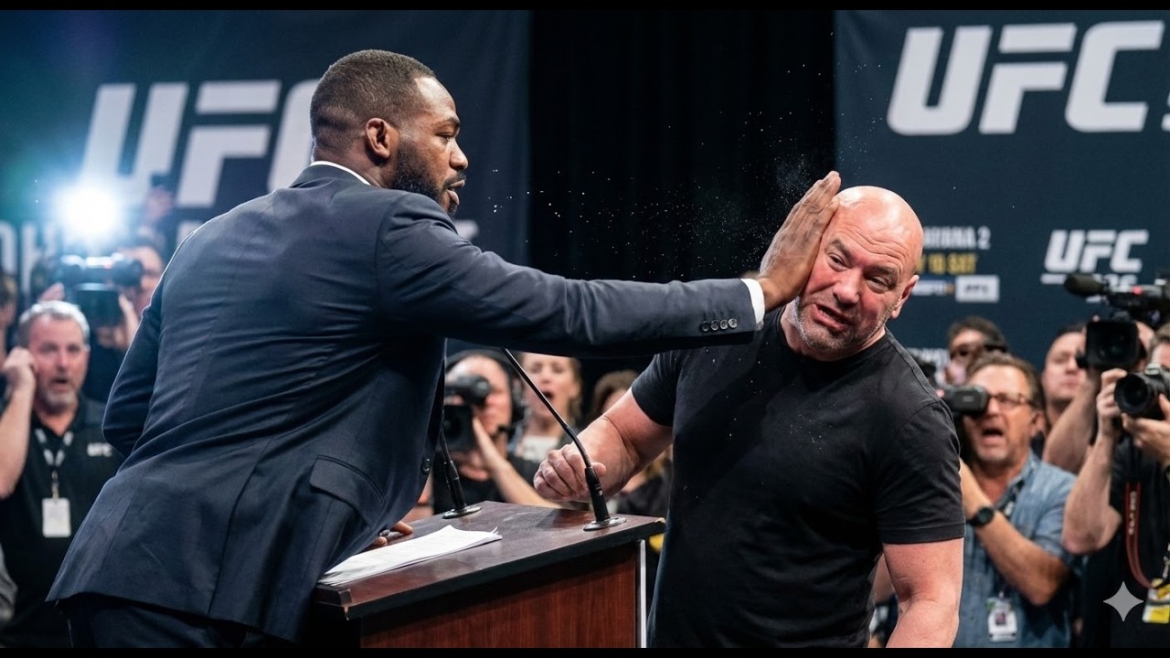 BREAKING: Jon Jones Assaults Dana White At Press Conference!
