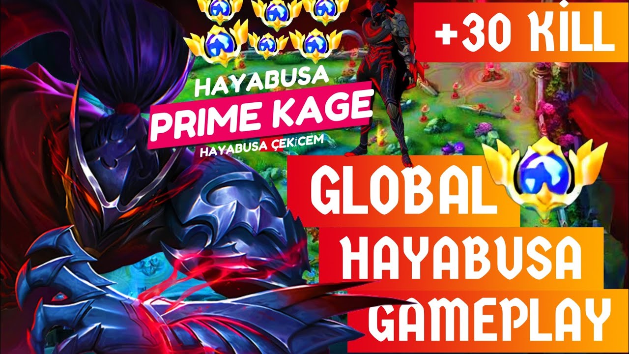 29 KİLL GLOBAL HAYABUSA GAMEPLAY.. HAYABUSA ÇEKİCEM... Mobile Legends Bang Bang