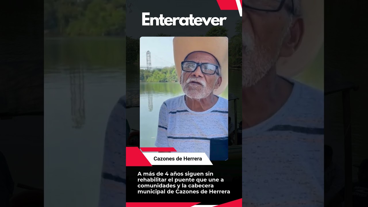 Puente que comunica a comunidades con cabecera municipal de Cazones sigue sin ser rehabilitado