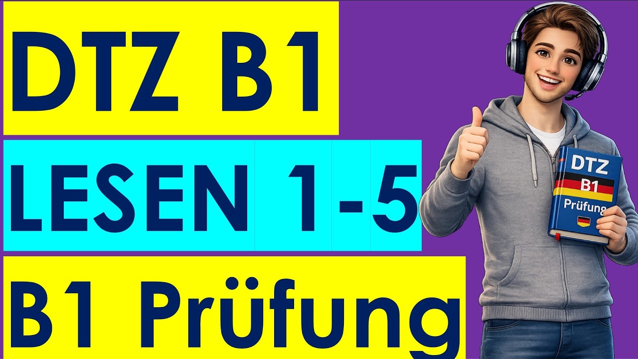 DTZ A2/B1, Lesen 1-5, Prüfung B1 Neu 2026 mit Lösung #dtz #dtzb1 #dtzlesen #gastb1 #gastdtz #gast