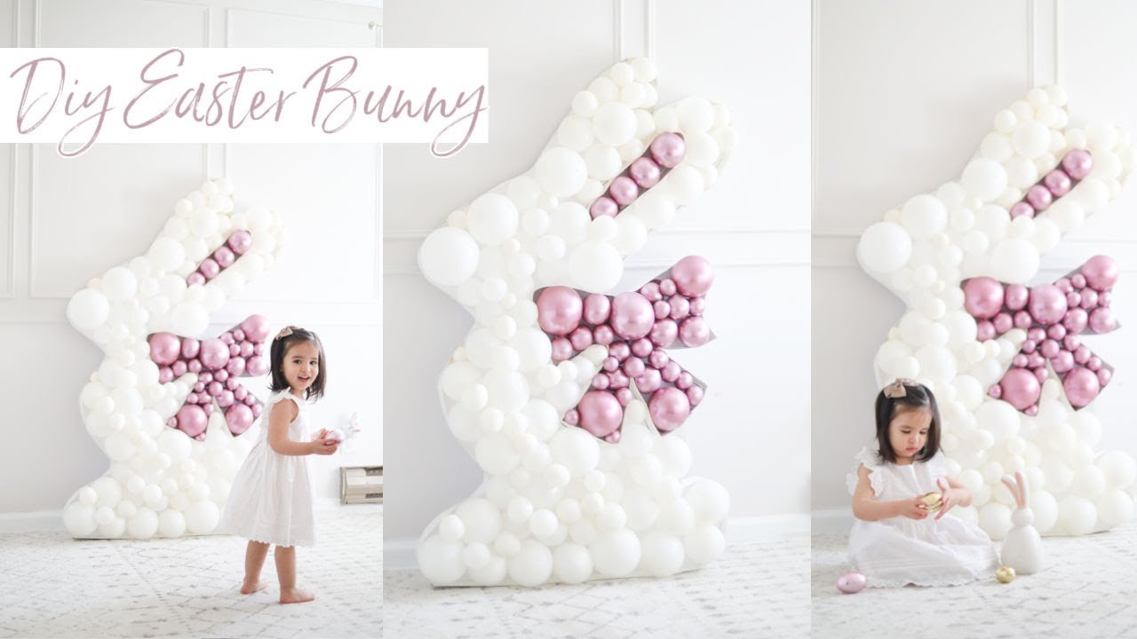 DIY DOLLAR TREE EASTER BUNNY DECOR - 5 FEET !!
