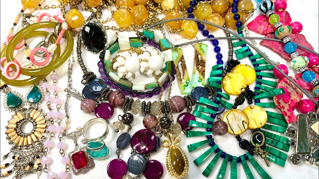 21 Lbs Ep 6 💃🏼 Finale! 🥰Malachite! Art Deco 925! Pearls! Jewelry Unboxing Sale & Craft Bags🛍️