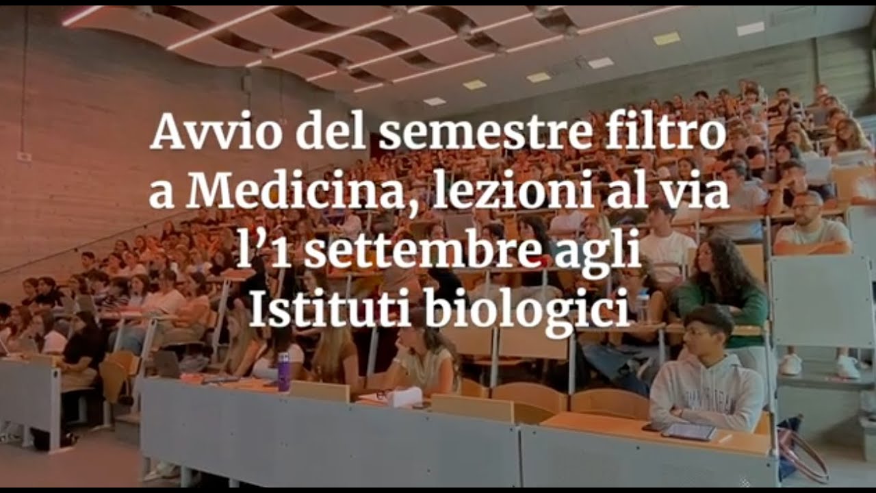 Prima lezione del semestre filtro di Medicina a Verona