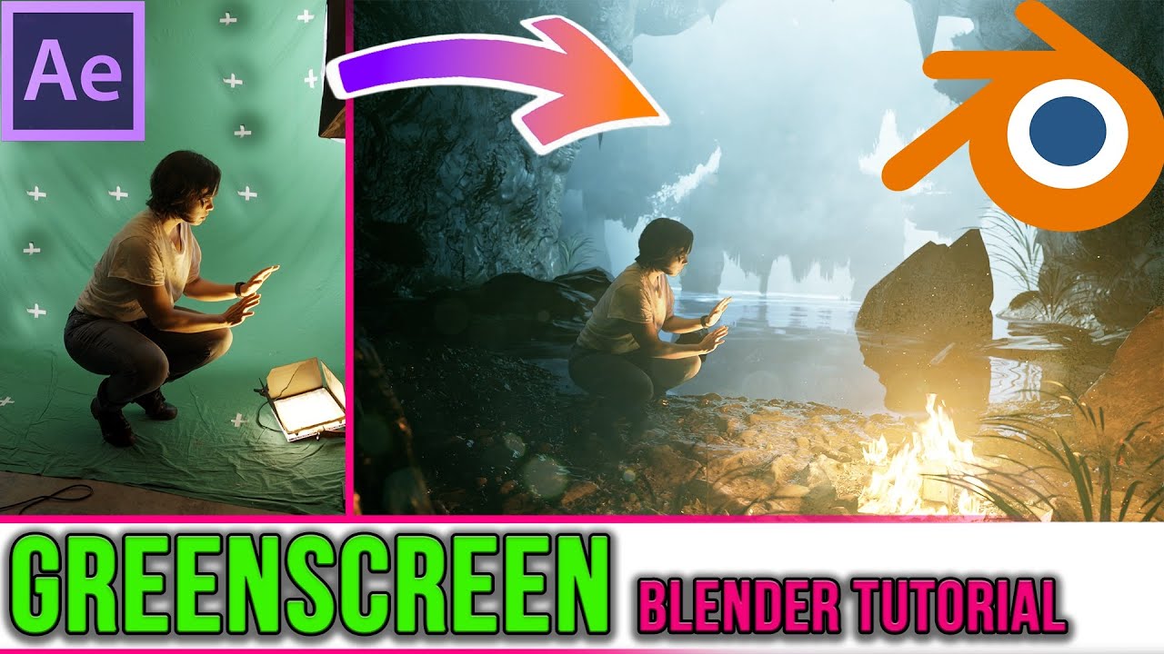 GreenScreen Aftereffects/Учебник Blender с движением камеры
