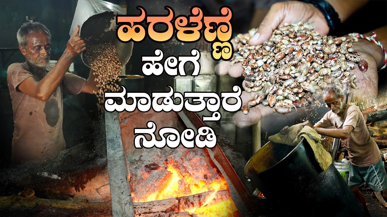 ಹರಳೆಣ್ಣೆ ಮಾಡುವ ವಿಧಾನ | Castor oil Making Method Step By Step | Castor Oil Factory Inside | Magadi