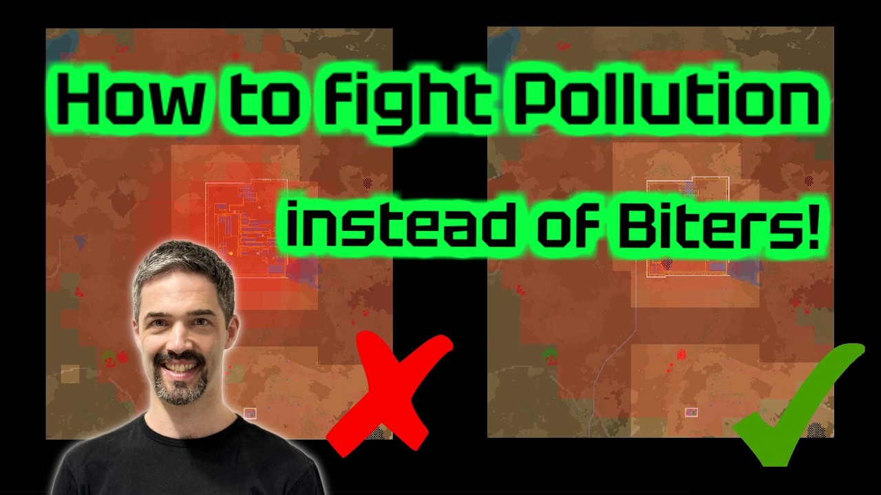 How to fight pollution instead of fighting biters in Factorio!