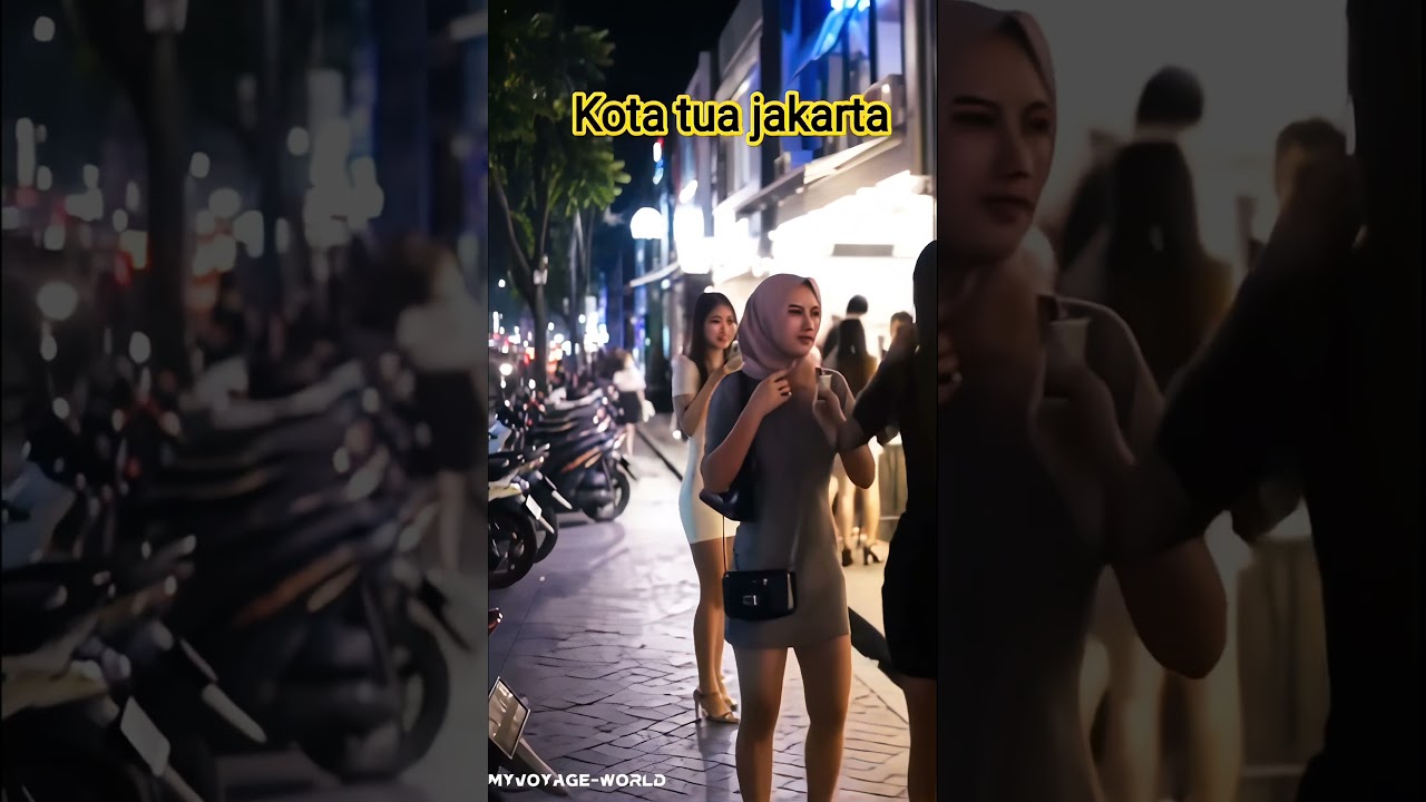 Kota Tua Jakarta Nightlife | Beautiful Girls in the Old Town #shorts